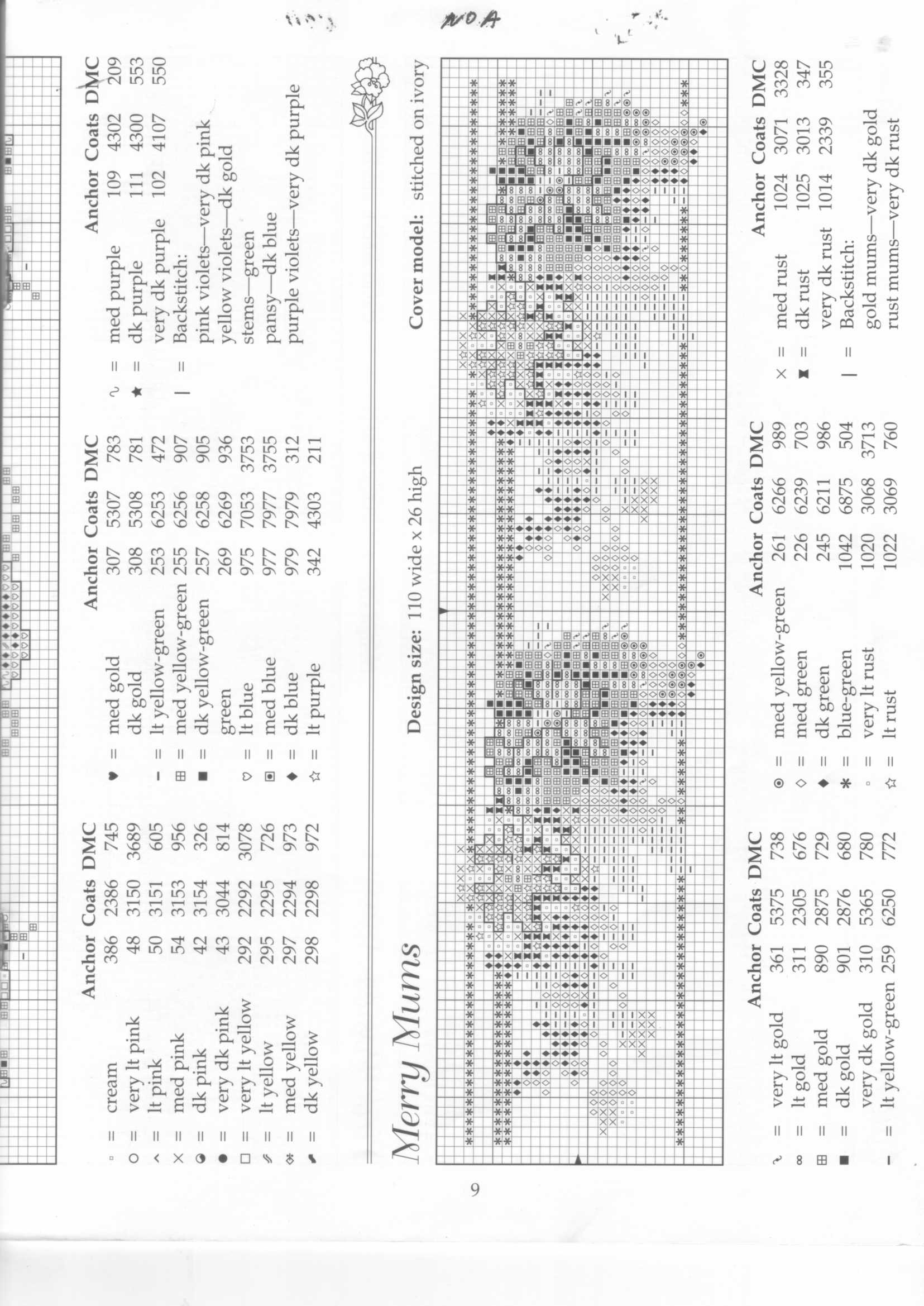 Schema punto croce Fiori 19