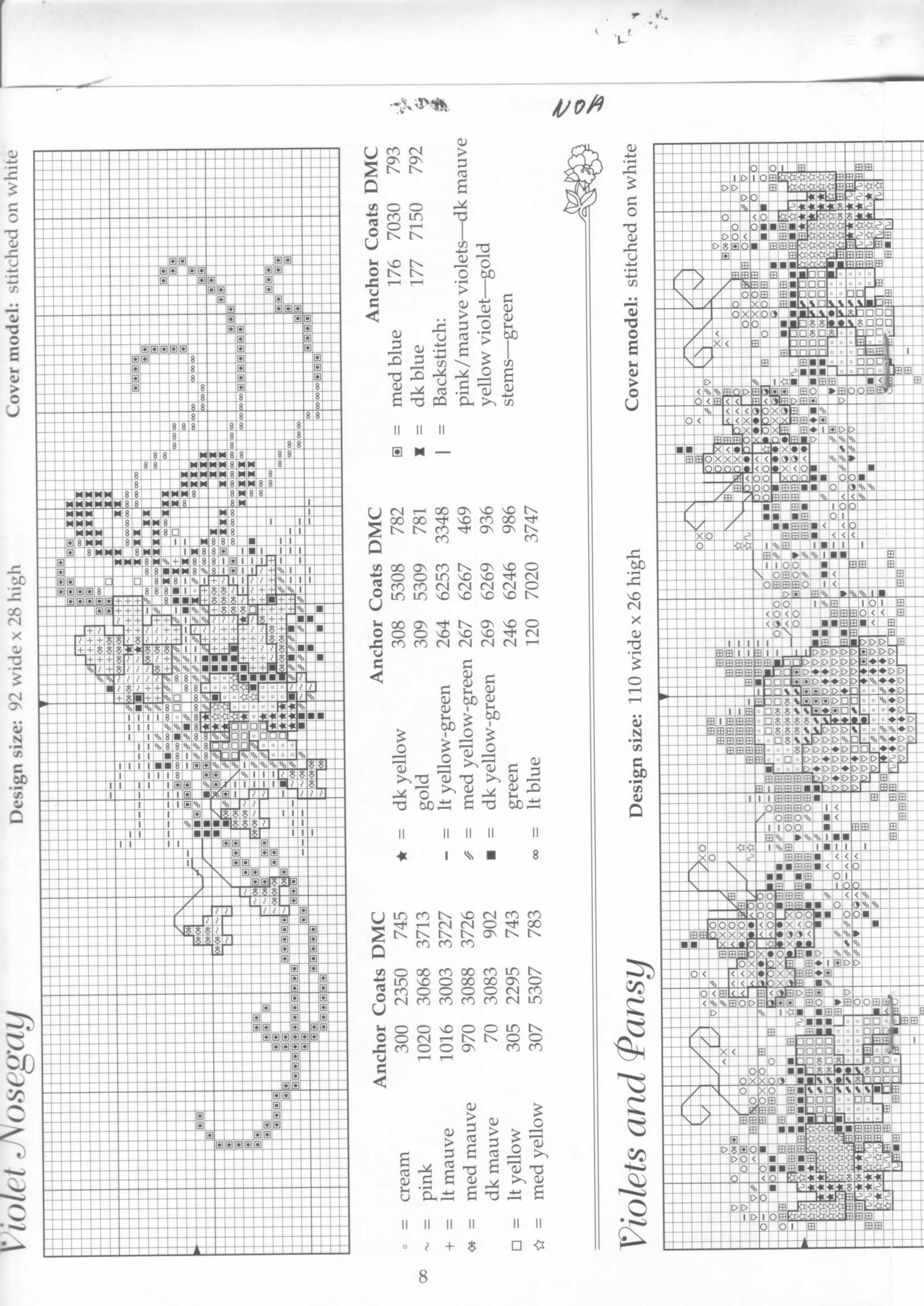 Schema punto croce Fiori 20