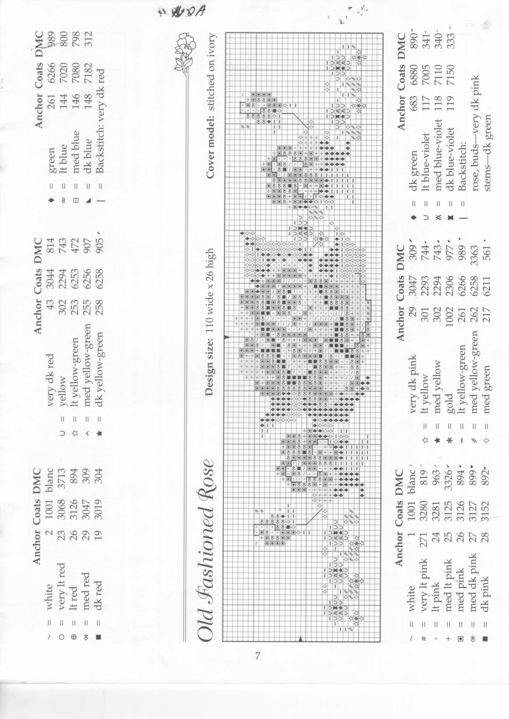 Schema punto croce Fiori 21