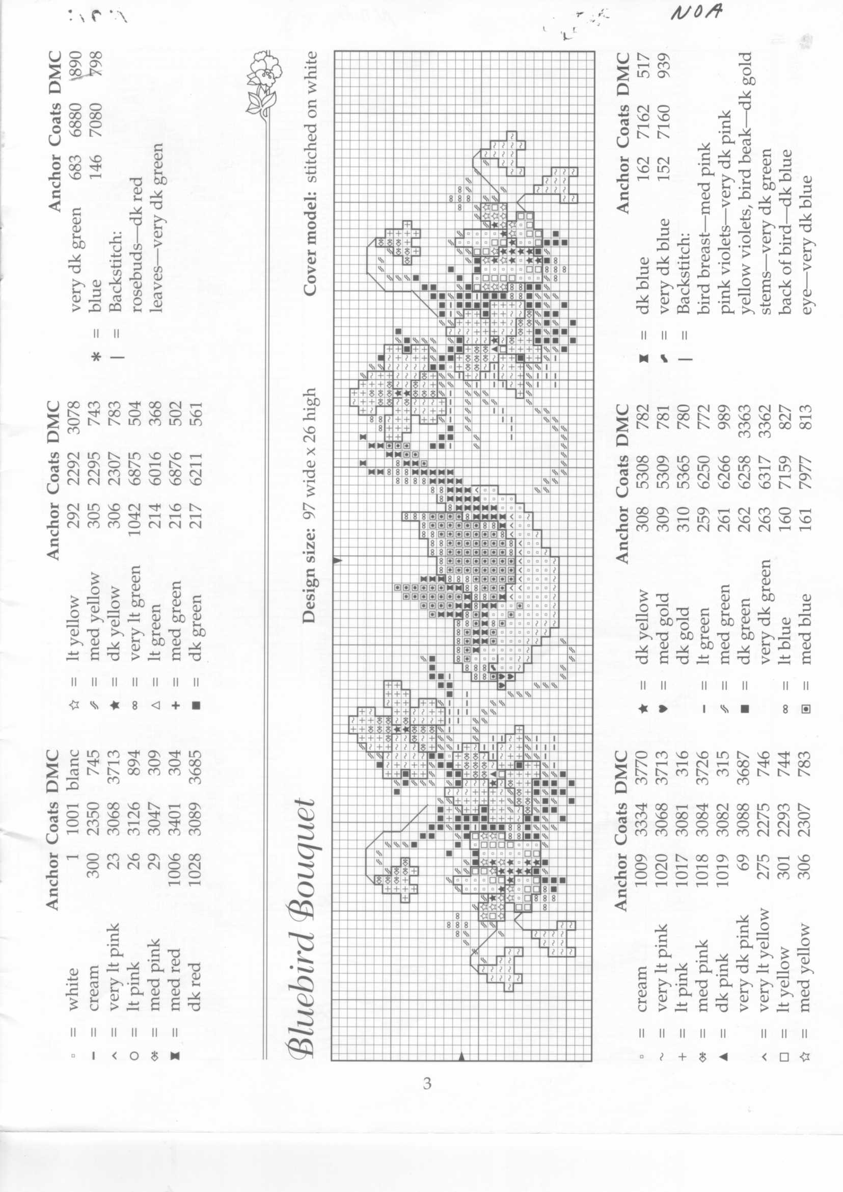 Schema punto croce Fiori 25