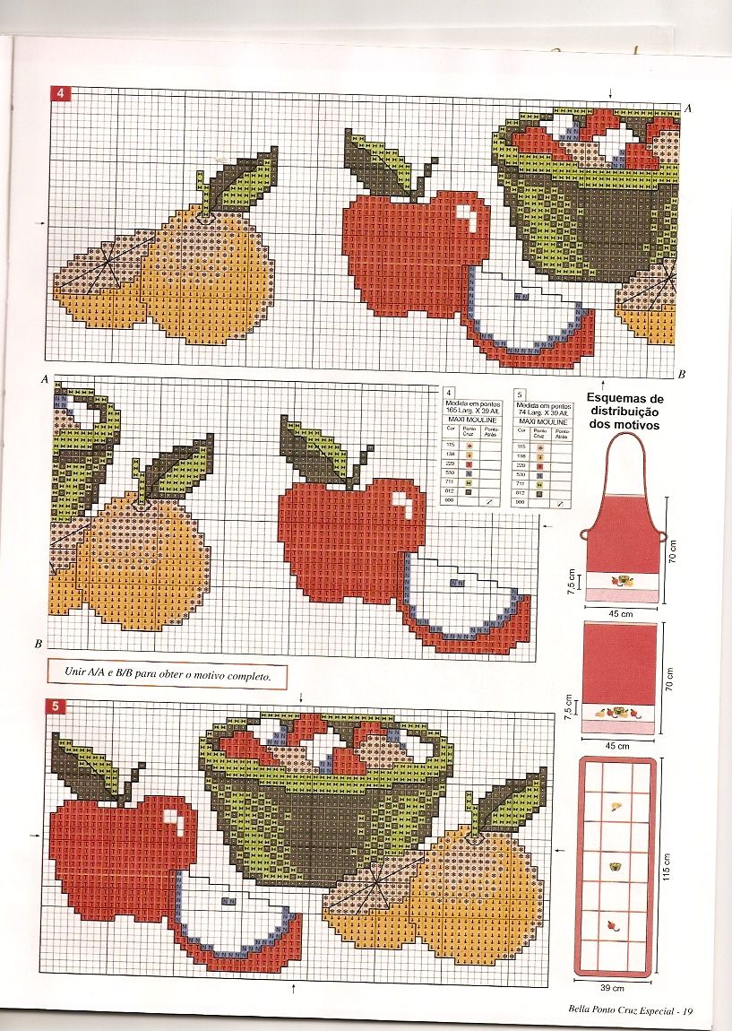 Schema punto croce Mele E Arance 03