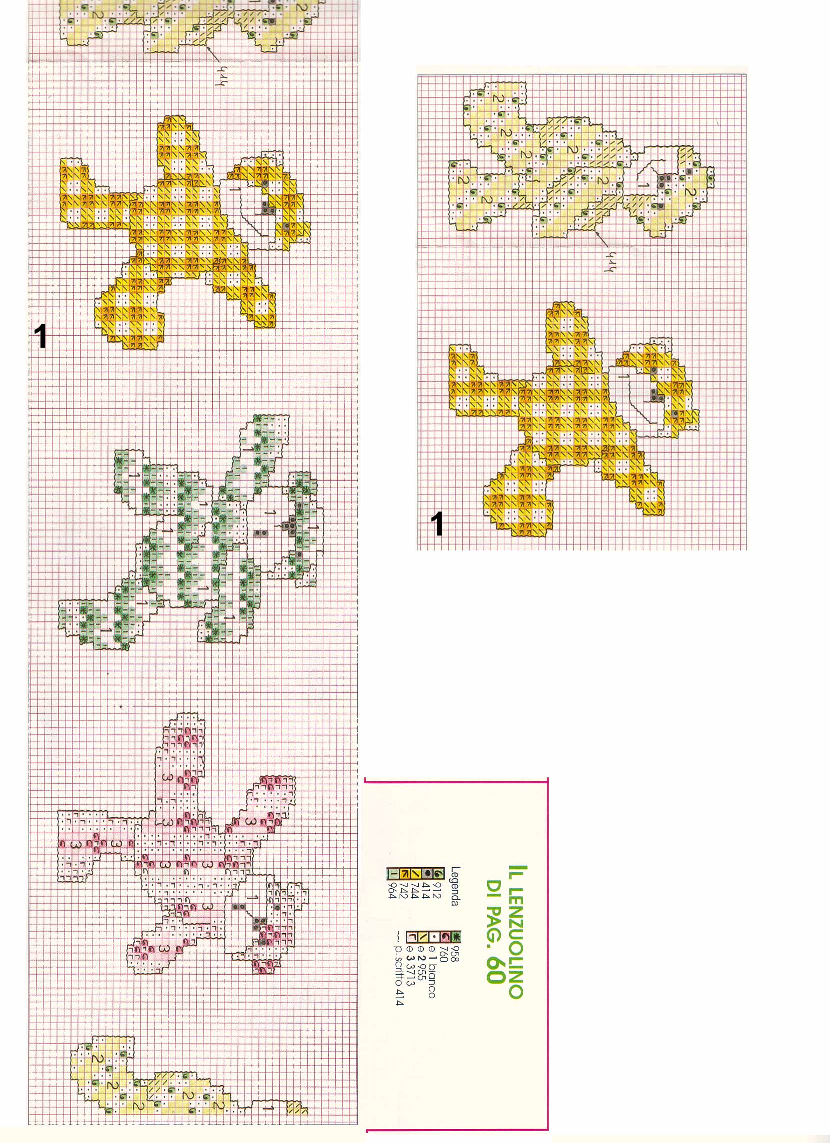 Schema punto croce Orsetti Colorati 02