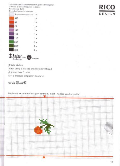 Schema punto croce Papaveri 02