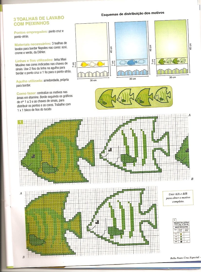 Schema punto croce Pesci 07