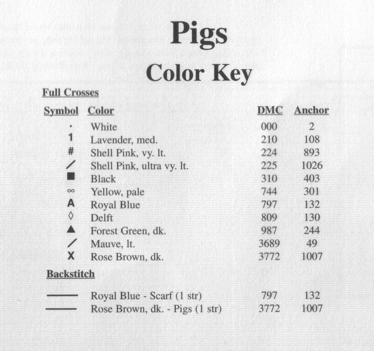 Schema punto croce Pigs 02