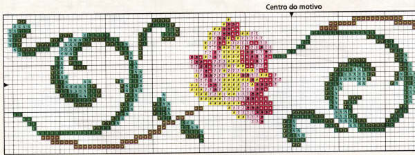 Schema punto croce Rosa 08