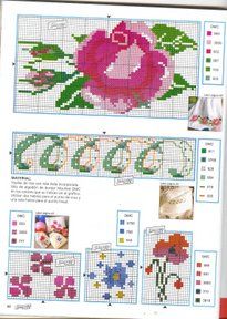 Schema punto croce Rosa 11