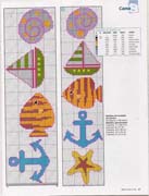 Schema punto croce Ancora Stella Marina