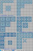 Schema punto croce Angoli Geometrici Azzurri