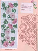 Schema punto croce Asciugamani Fiori 02