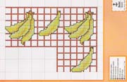 Schema punto croce Banane