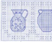 Schema punto croce Cenefa Jarras 02