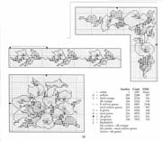 Schema punto croce Cenefas Florales 08