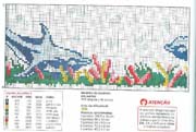 Schema punto croce Dolci Delfini 06