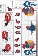 Schema punto croce Galli E Coccinelle