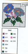 Schema punto croce Pequenas Flores 02