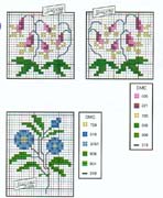 Schema punto croce Pequenas Flores 04