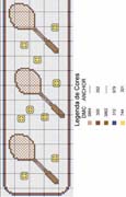 Schema punto croce Racchette Tennis