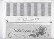 Schema punto croce Welcome Fiori