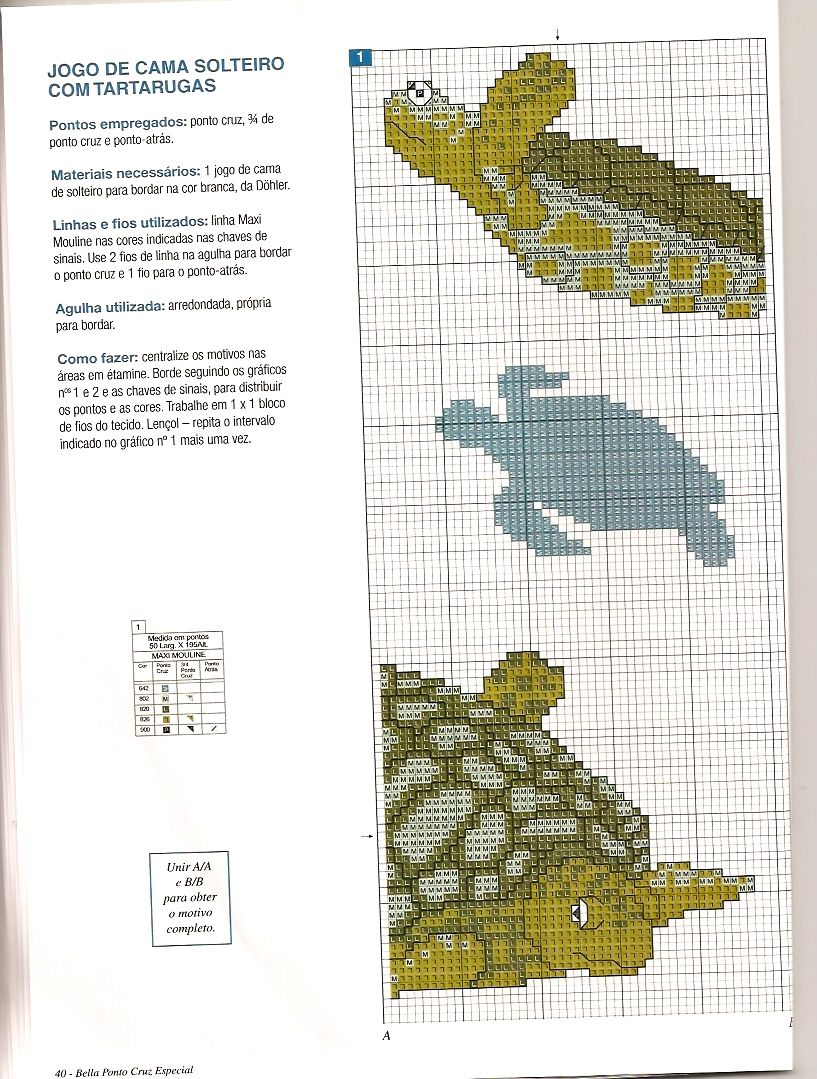 Schema punto croce Tartarughe 02