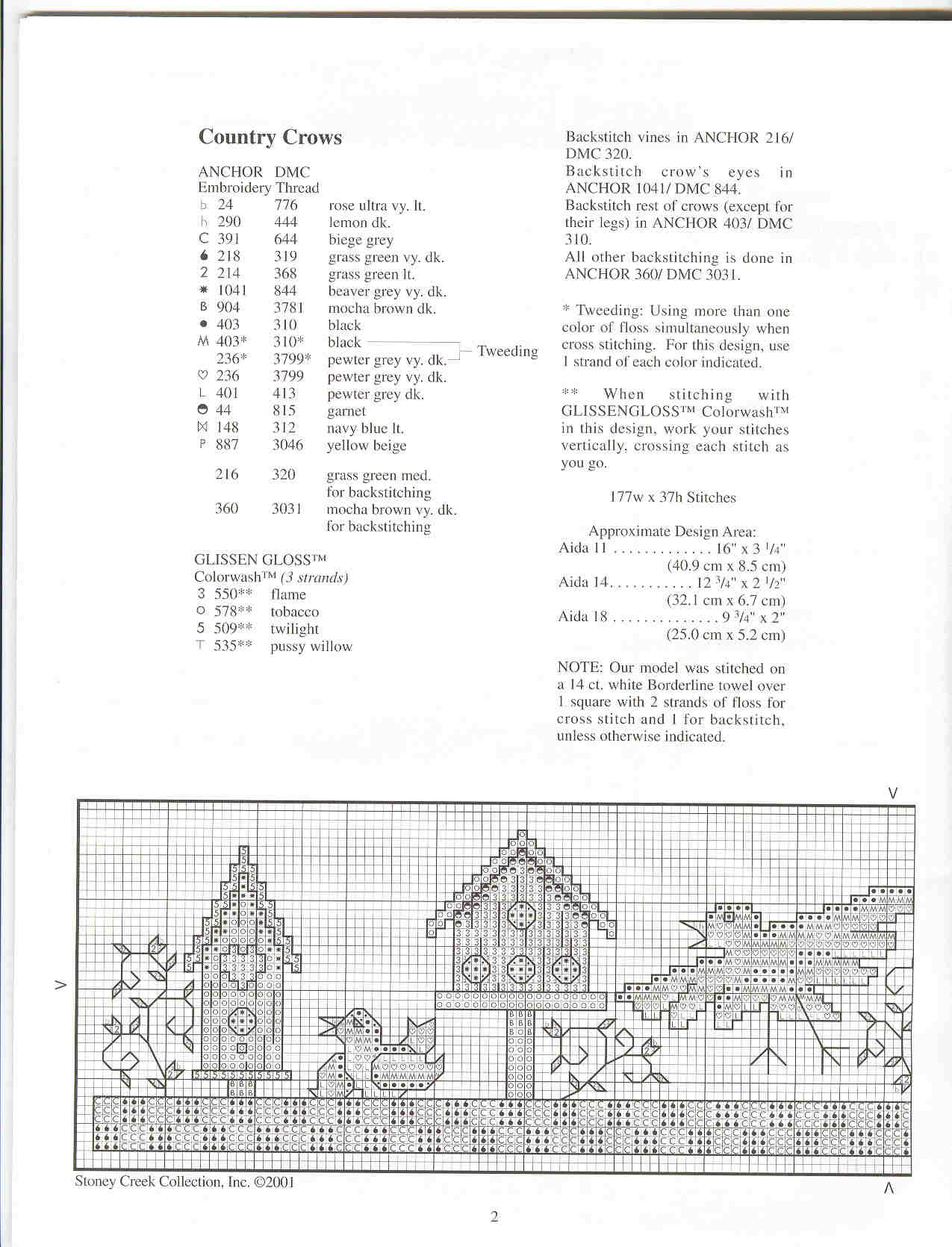 Schema punto croce Towels 02