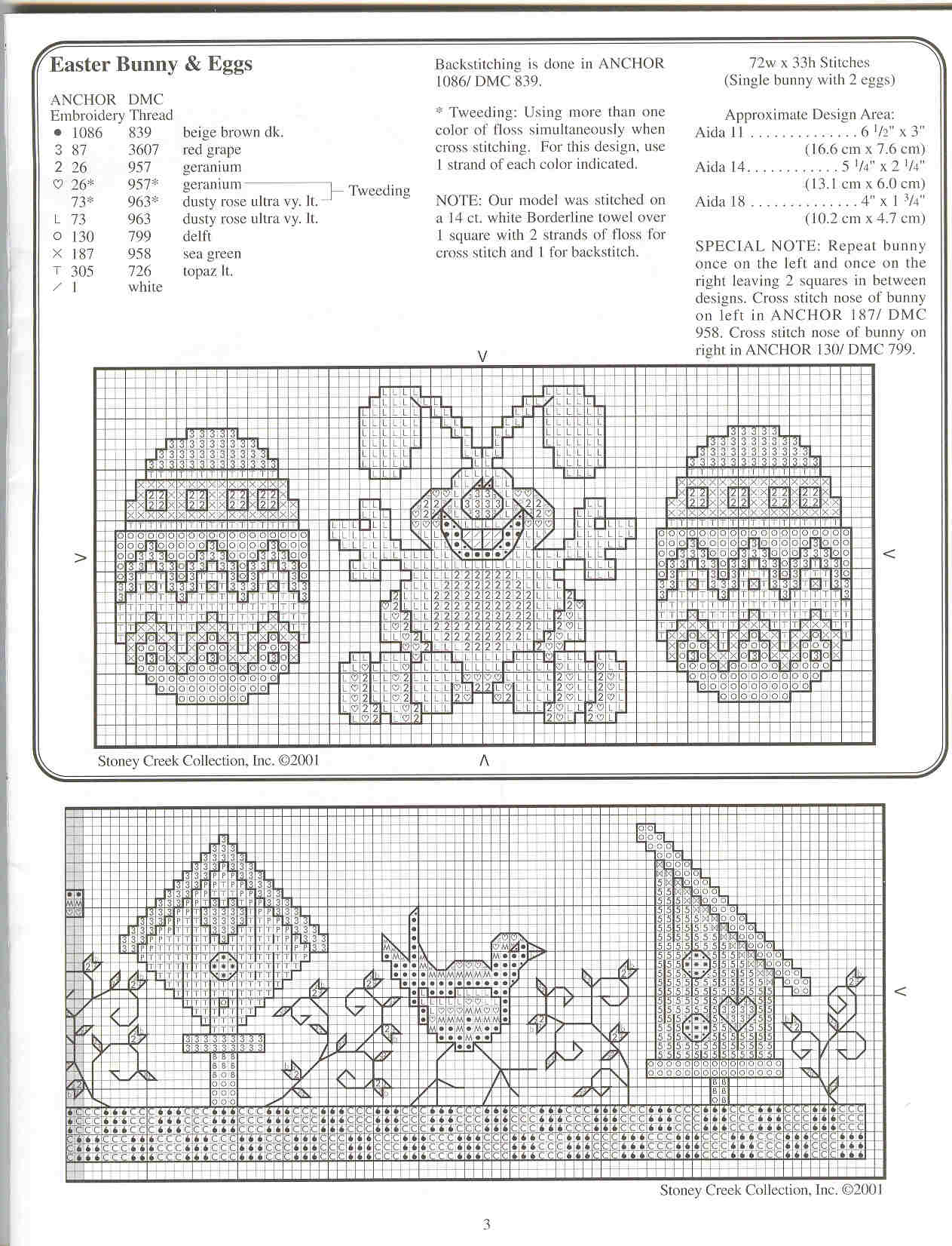 Schema punto croce Towels 03