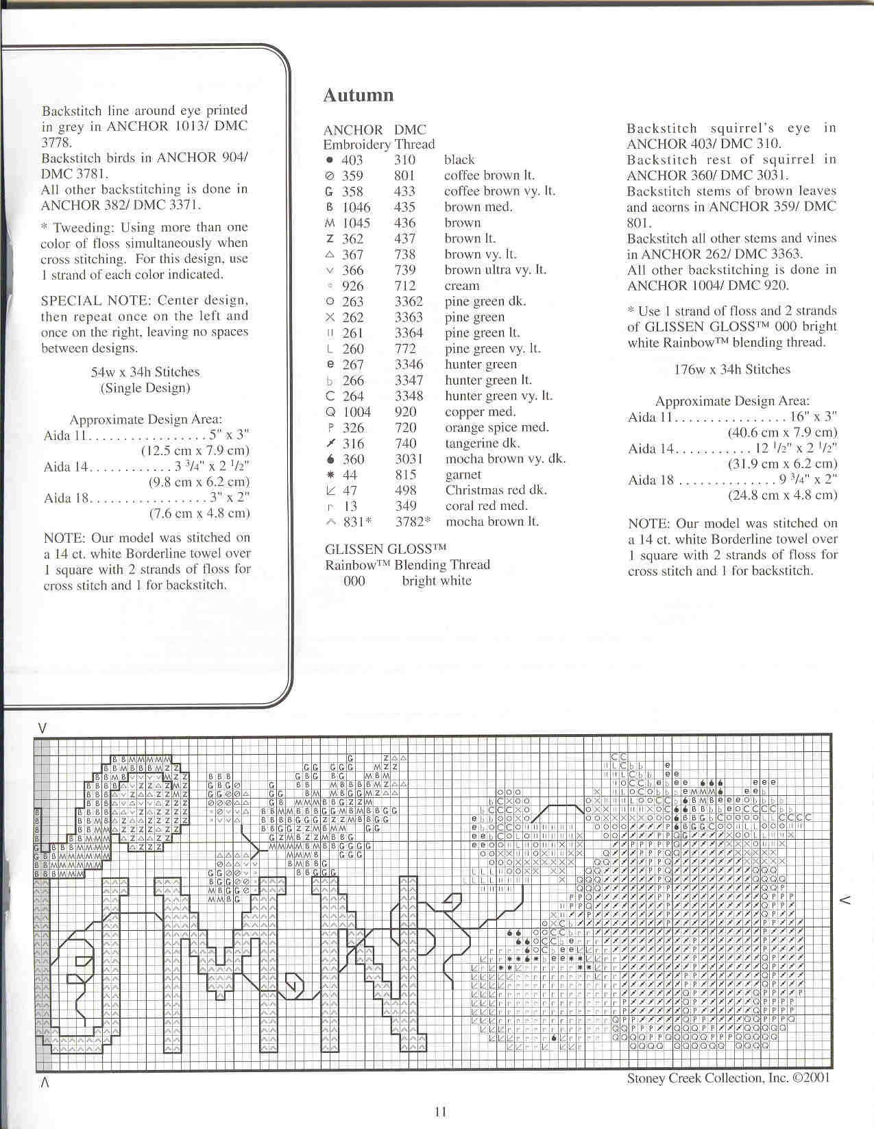 Schema punto croce Towels 11