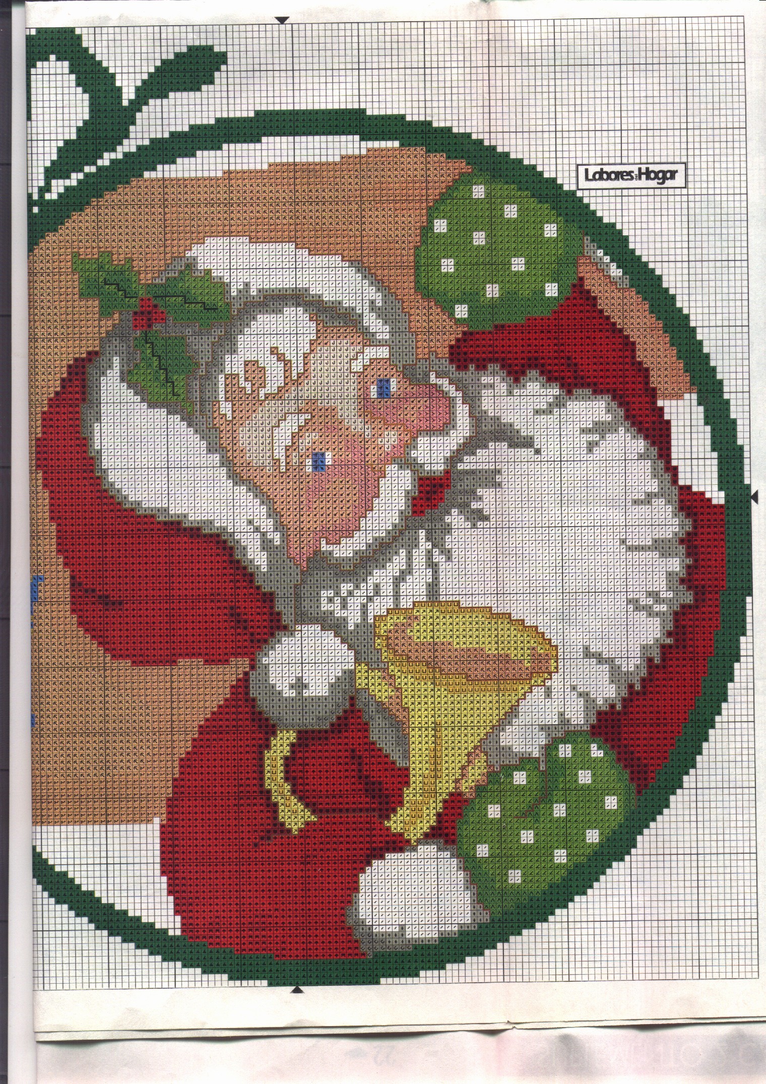 Schema punto croce Babbo Natale 09