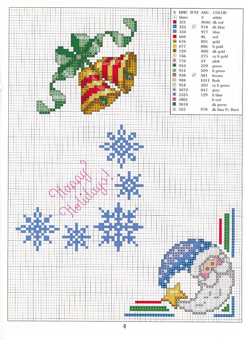 Schema punto croce Bordini 04