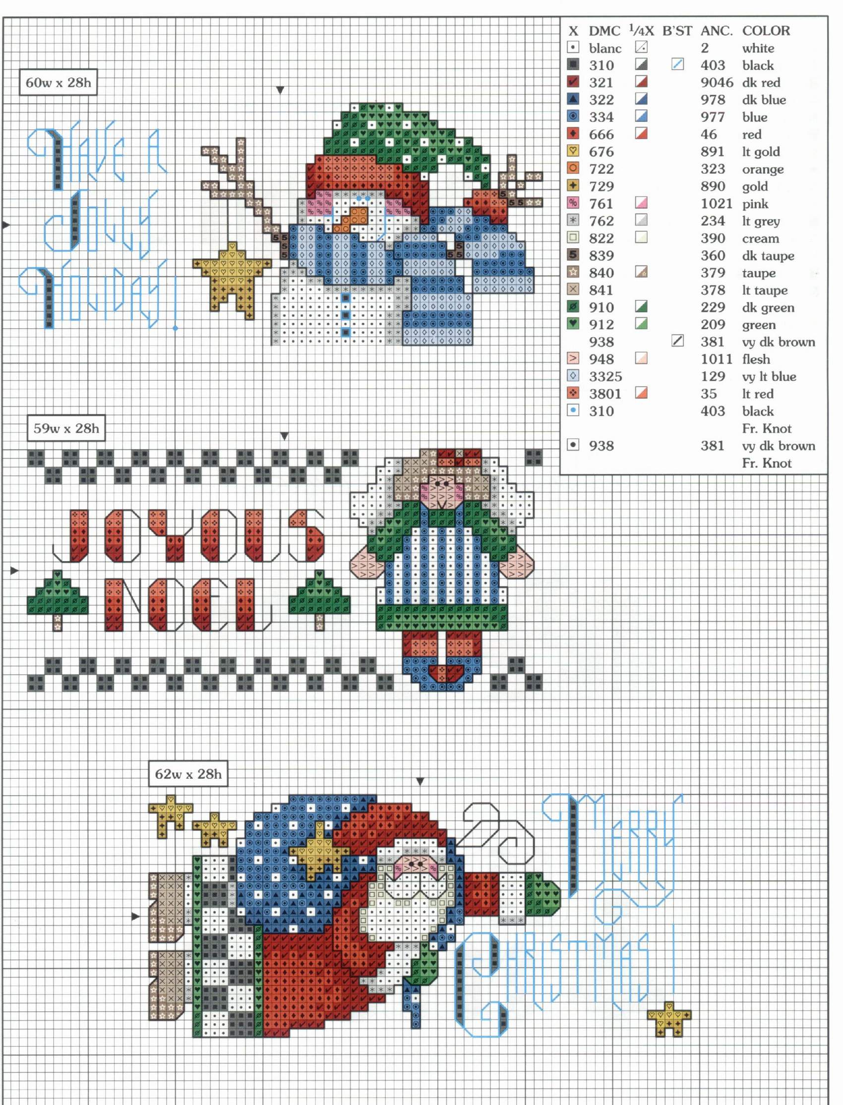 Schema punto croce Bordini 2h