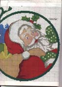 Schema punto croce Babbo Natale 04