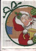 Schema punto croce Babbo Natale 08