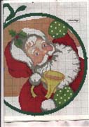 Schema punto croce Babbo Natale 09