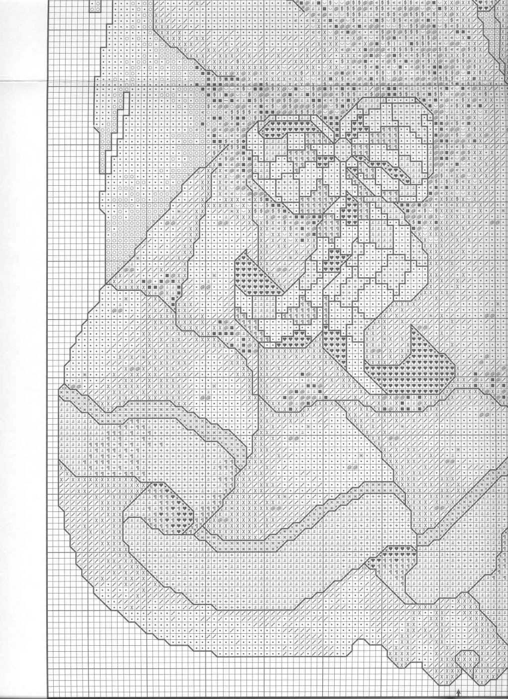 Schema punto croce Calza Angeli 4