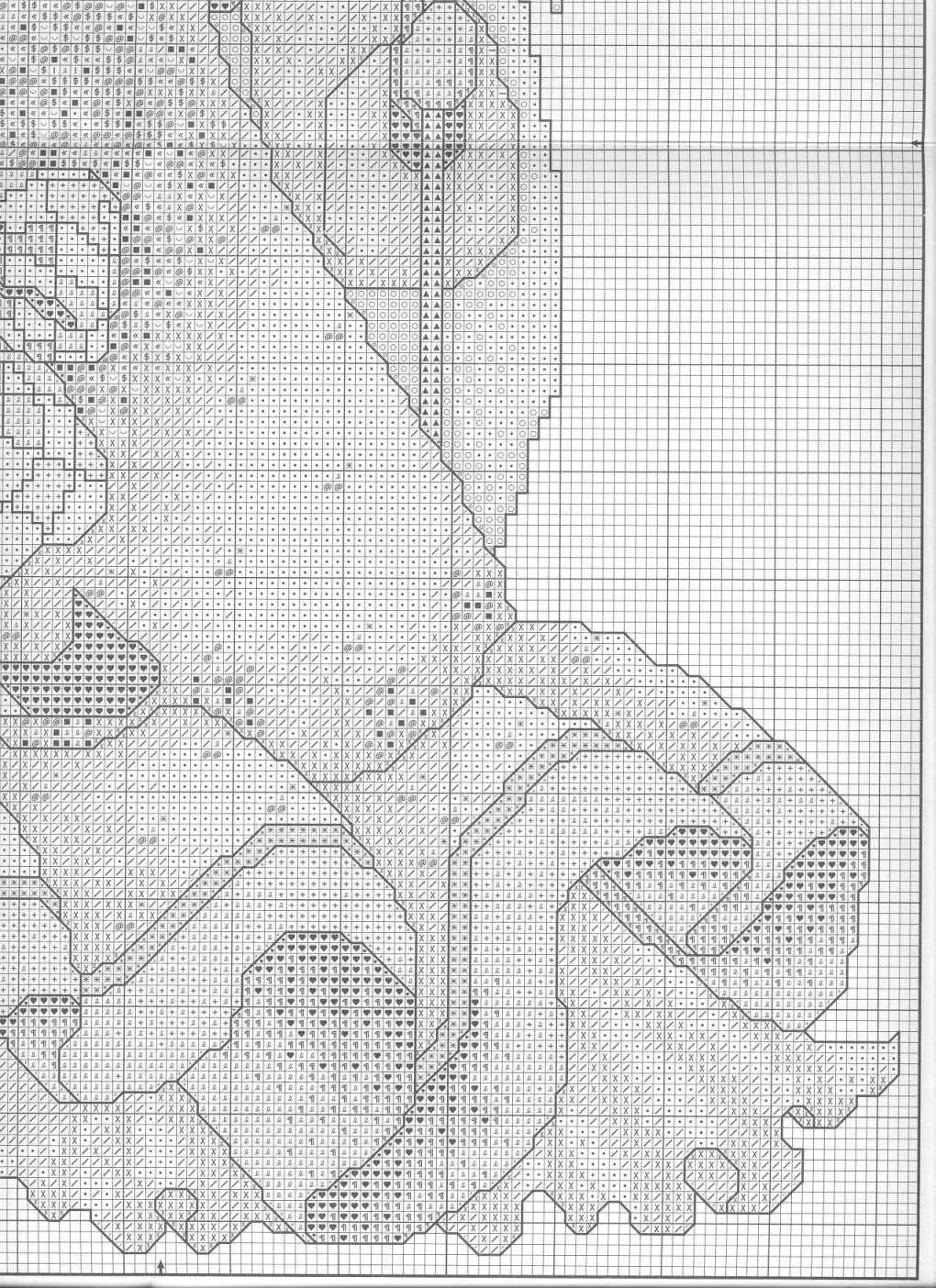 Schema punto croce Calza Angeli 5