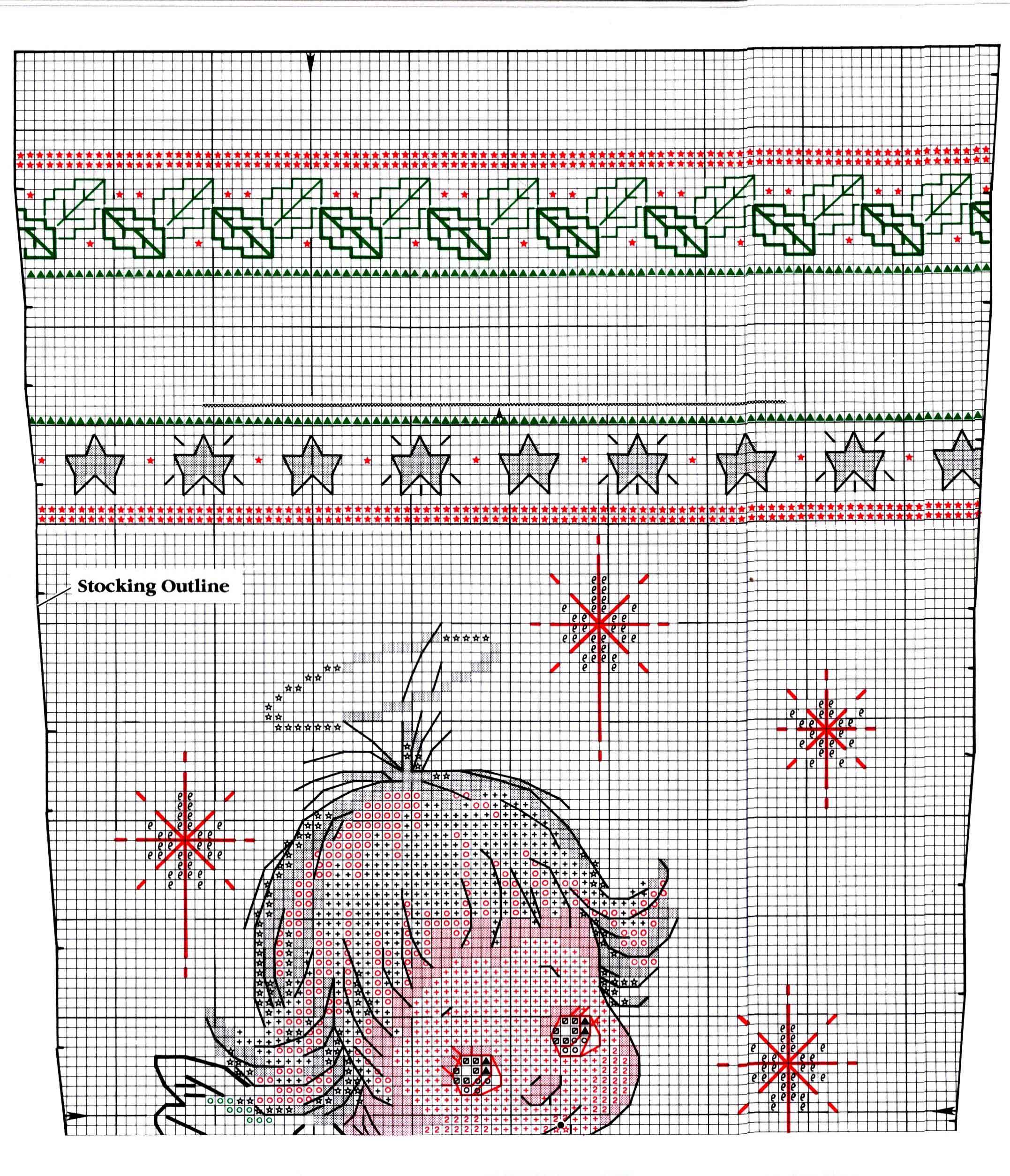 Schema punto croce Calza Angelo 2b