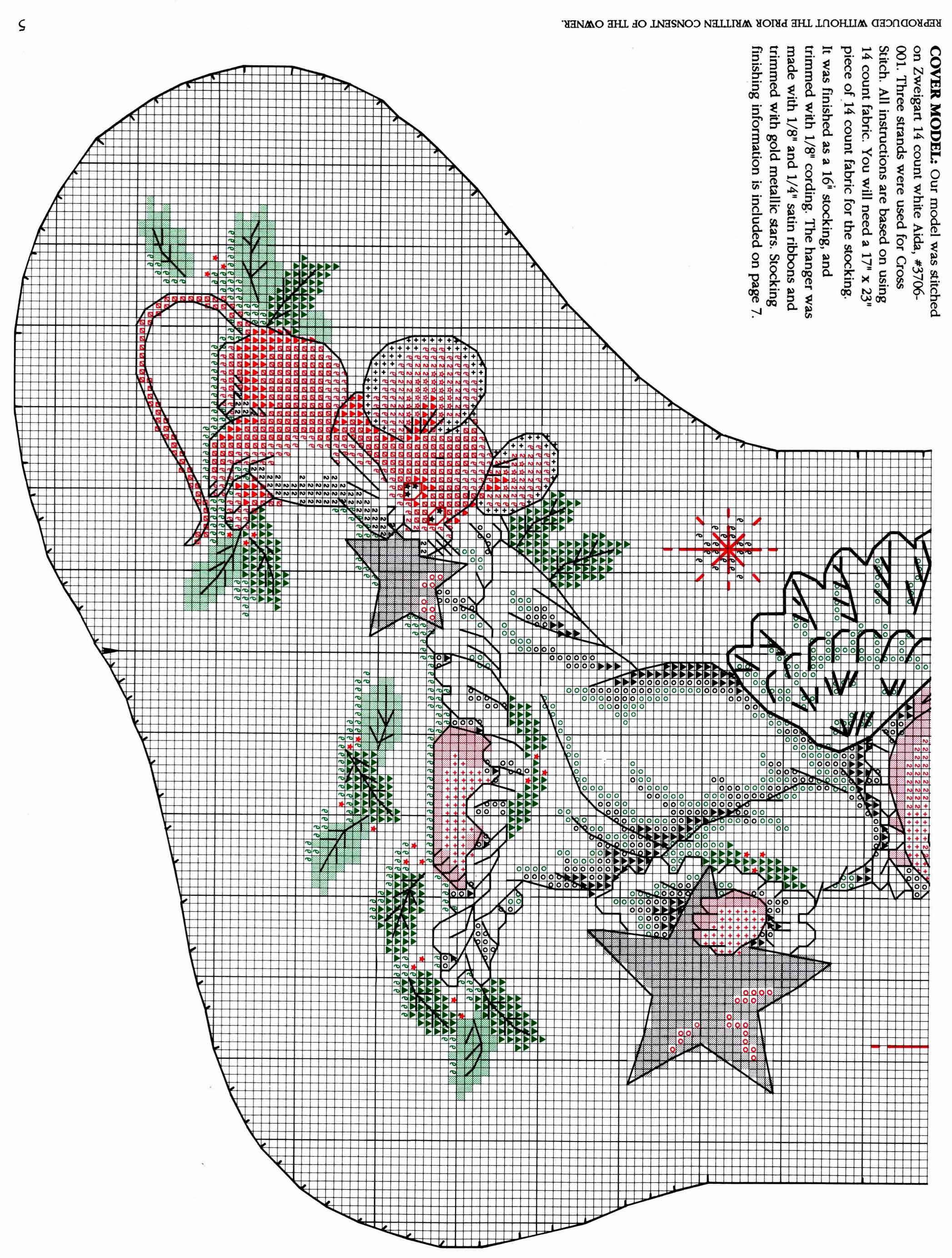 Schema punto croce Calza Angelo 2c