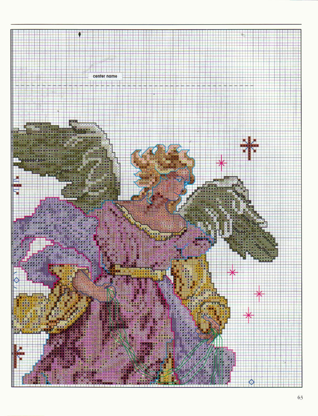 Schema punto croce Calza Angelo 4c