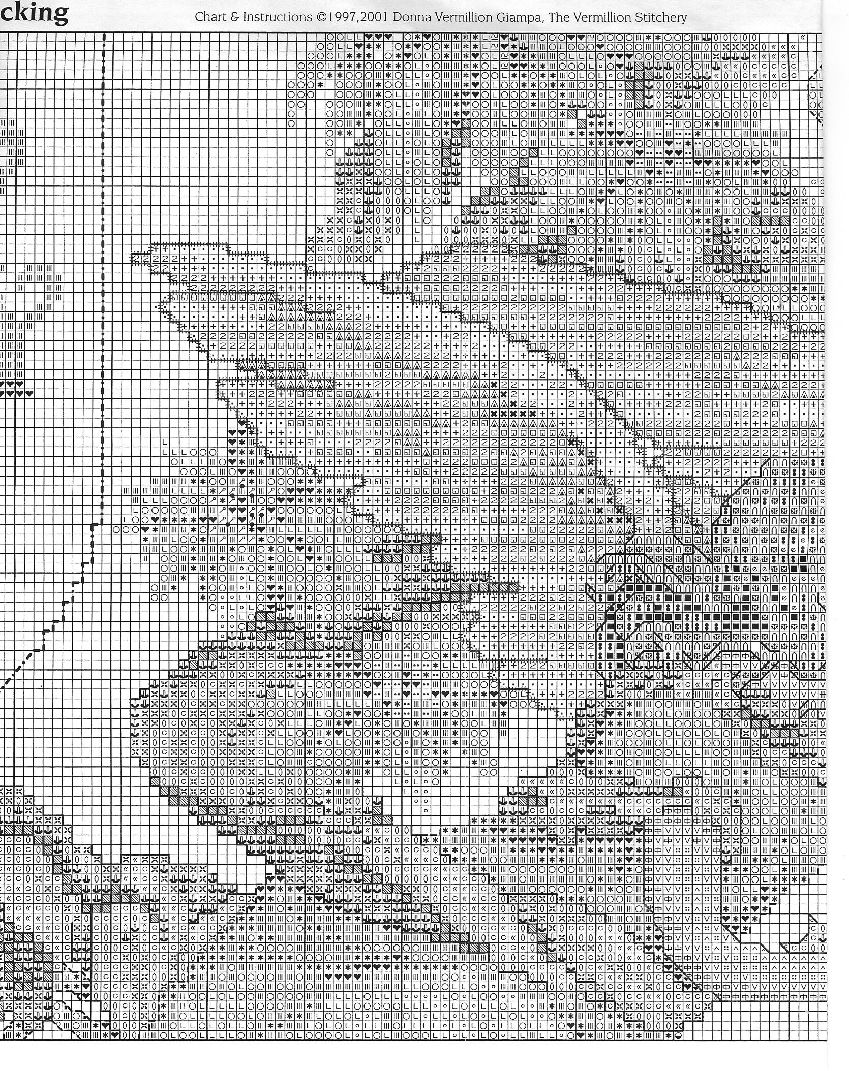 Schema punto croce Calza Angelo 5g