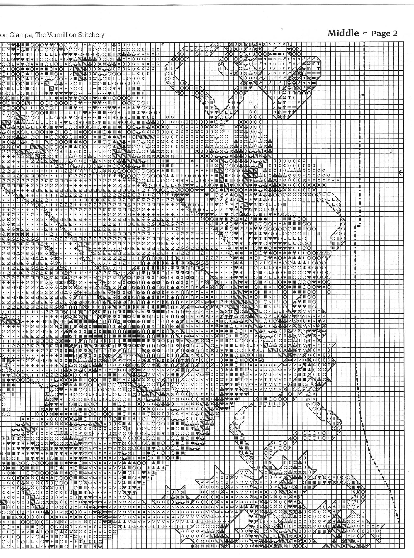 Schema punto croce Calza Angelo 5i