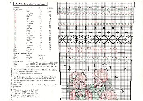 Schema punto croce Calza Angioletti 1b
