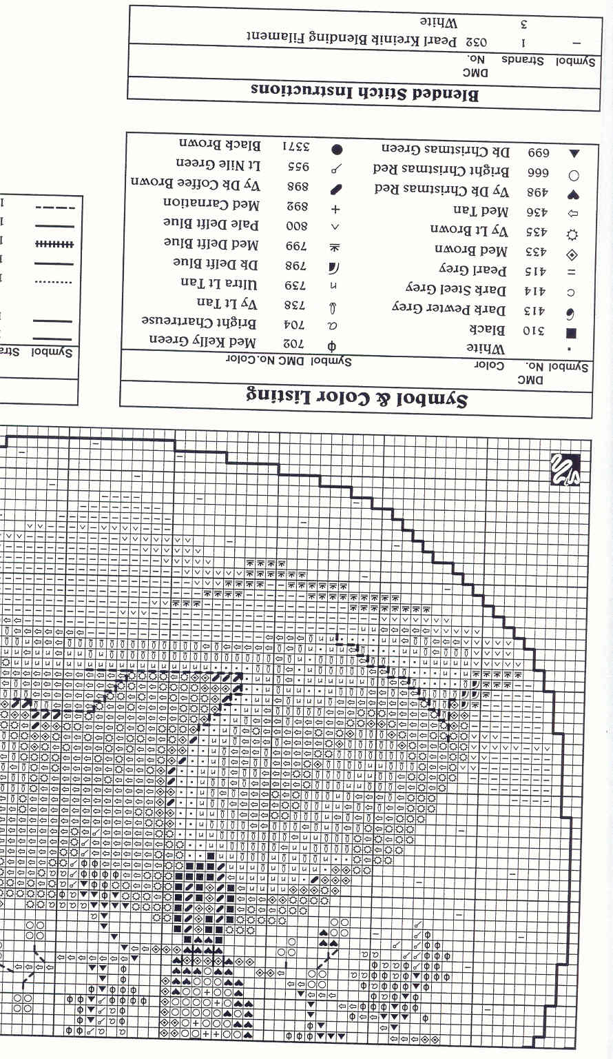 Schema punto croce Calza Animaletti 1k