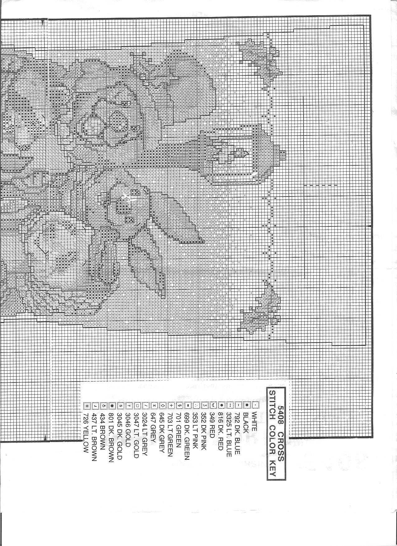 Schema punto croce Calza Animaletti 3b