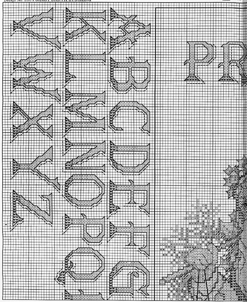 Schema punto croce Calza Babbonatale 10b