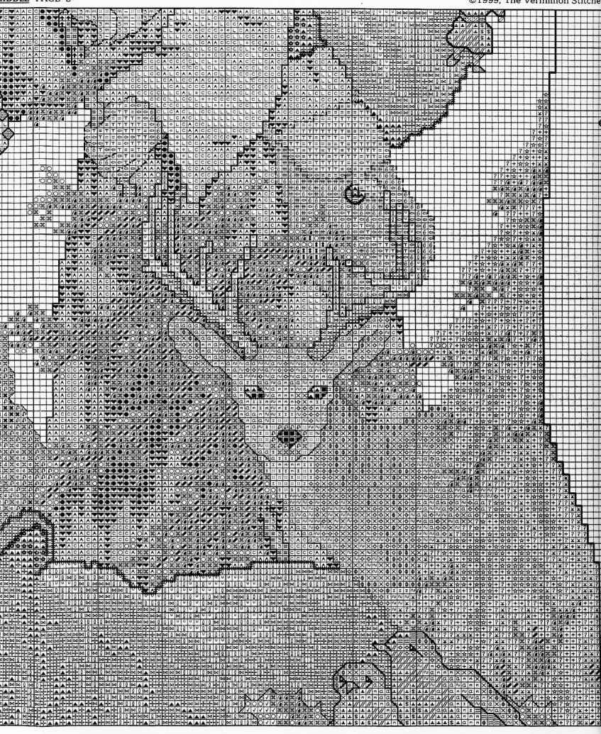 Schema punto croce Calza Babbonatale 10g