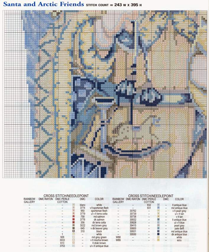 Schema punto croce Calza Babbonatale 21d