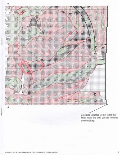 Schema punto croce Calza Babbonatale 24e