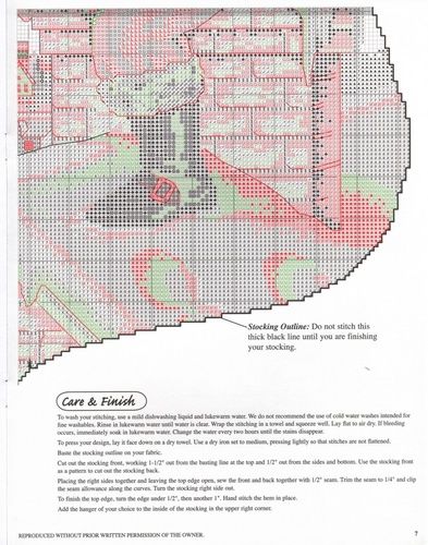 Schema punto croce Calza Babbonatale 24g