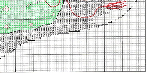 Schema punto croce Calza Babbonatale 6m