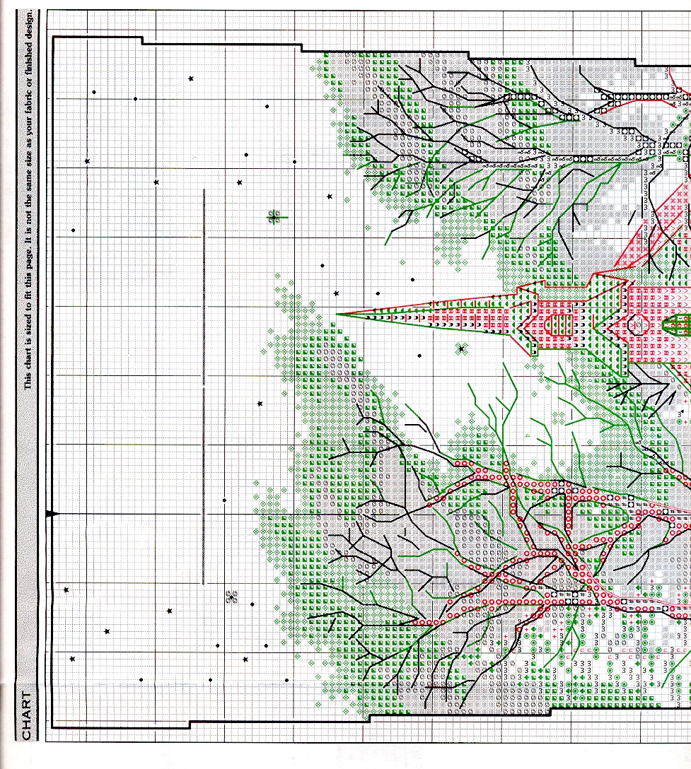 Schema punto croce Calza Blu 1b